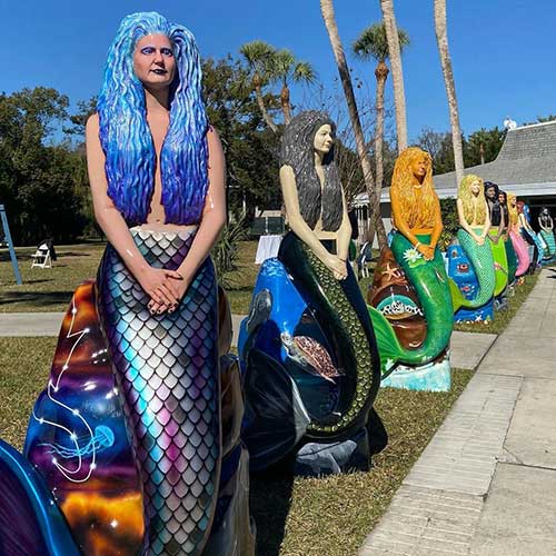 Mermaid Tale Trail statues. 