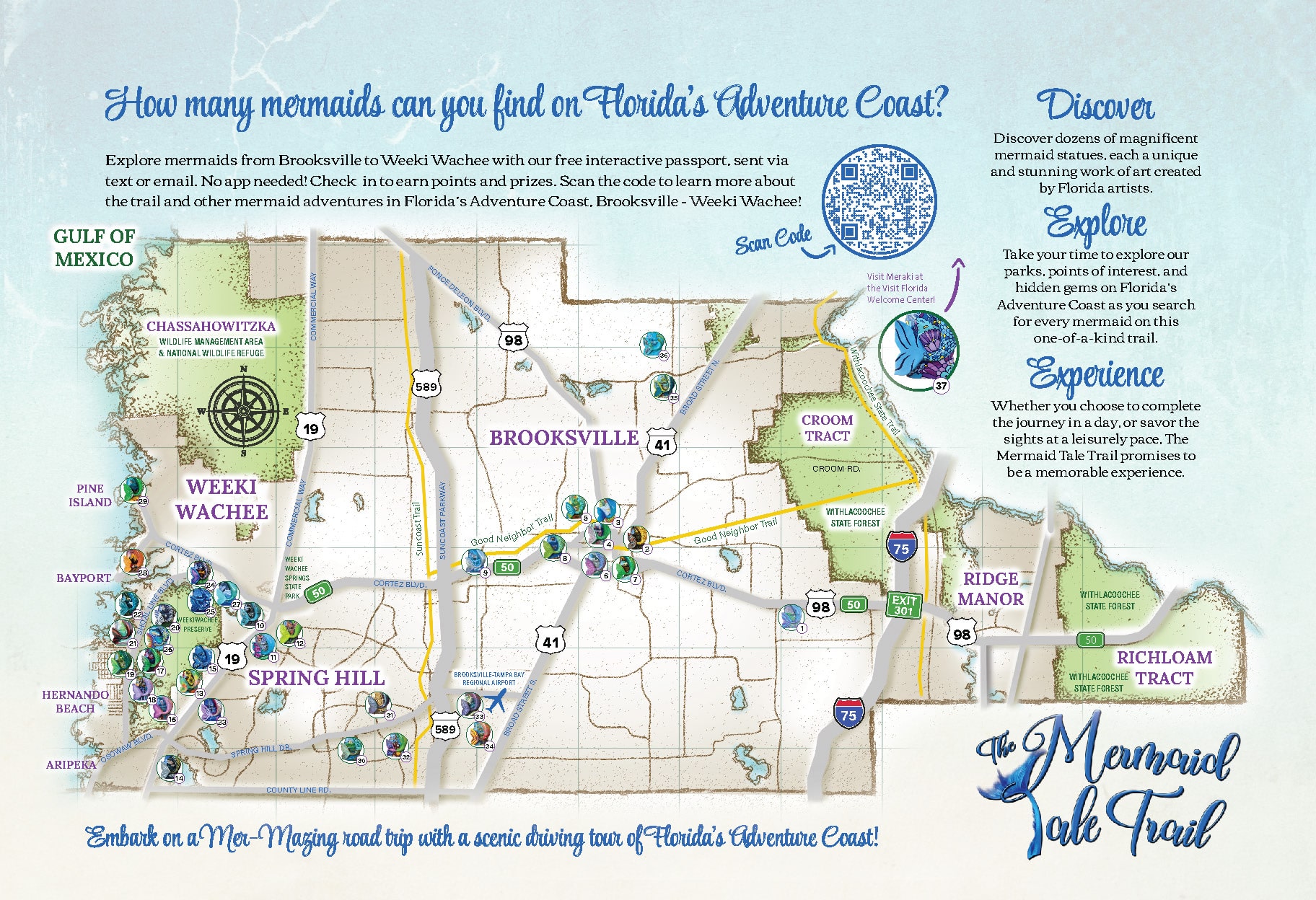 The Mermaid Tale Trail map